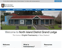 Tablet Screenshot of freemasons.org.nz